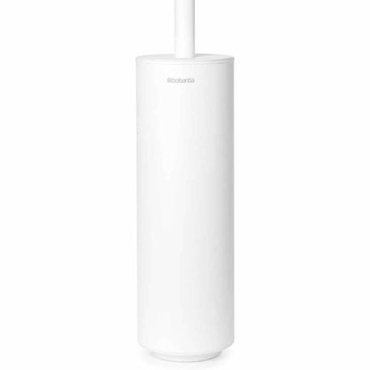 213517 - Brabantia - Furçë Tualeti dhe Mbajtëse Mindset - Furçë me Qime - Dorezë Çeliku Mbrojtëse - Rezistent ndaj Korrozionit - Aksesorë Banjoje - E Bardhë e Freskët - 42 x 11 x 9.6 cm