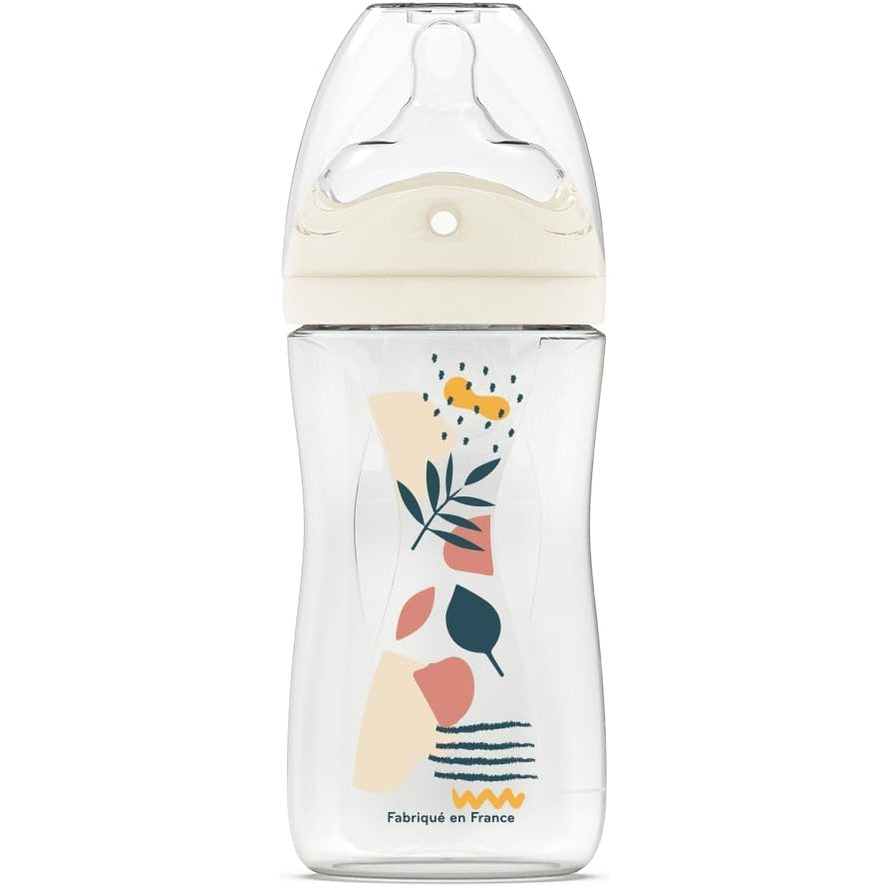 308188 - DODIE Shishe për foshnje, 270 ml, Thithë antikolike, FLOW 2, TERRAKOTA, 3+ muaj