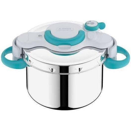 177021 - SEB ClipsoMinut'Easy + 7.5L, Tenxhere me Presion me Doreza të Palosshme Blu, për Induksion, nga Çeliku Inox, me 100 Receta, Prodhuar në Francë, P4904816