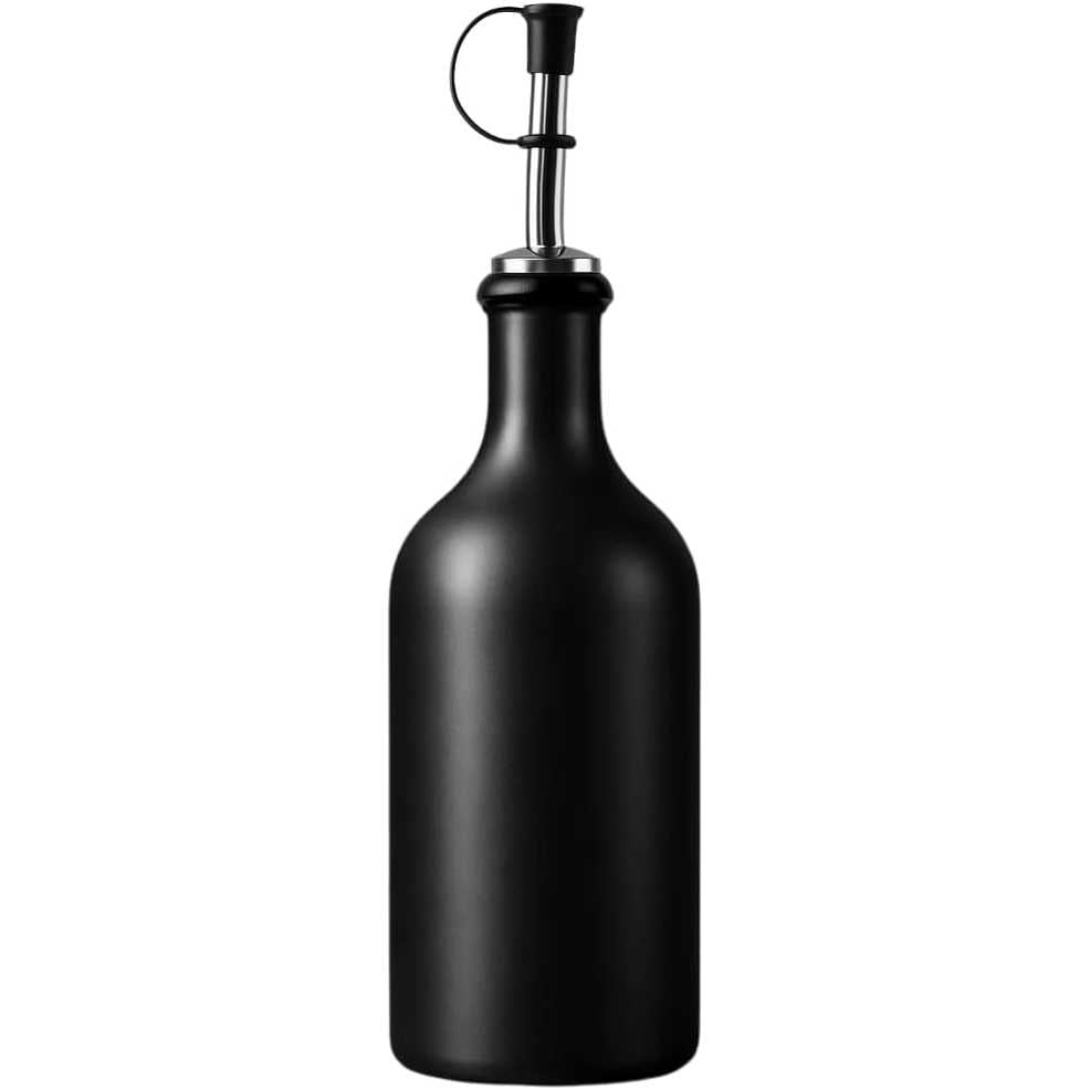 251824 - Shishe vaji mikken 500 ml, prej guri e zezë me grykë dhe etiketë, Prodhuar në Gjermani
