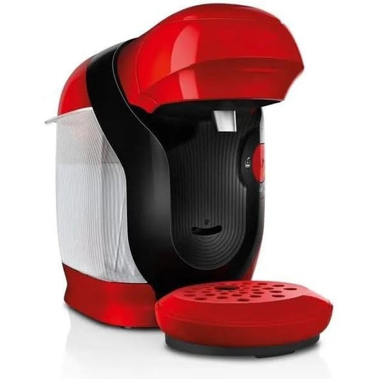 116446 - BOSCH - Makinë Kafeje Tassimo Style Miqësore Modeli TAS113E me Teknologjinë OneTouch dhe INTELLIBREW, Deri në 70 Pije, Ngjyra e Kuqe