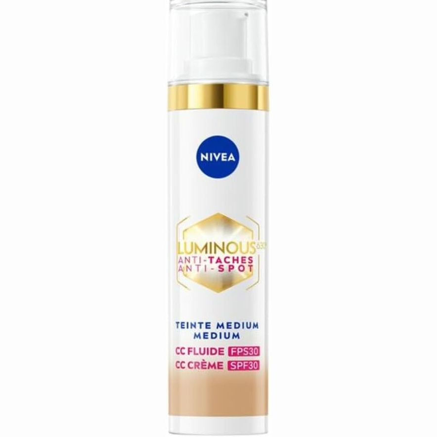 302112 - NIVEA Luminous 630 CC Krem i lëngshëm SPF30, 40ml, për njolla të errëta, nuancë mesatare, kujdes për fytyrën