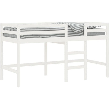 265471 - vidaXL Kornizë Shtrati për Fëmijë me Shkallë 90×190 cm – E Bardhë