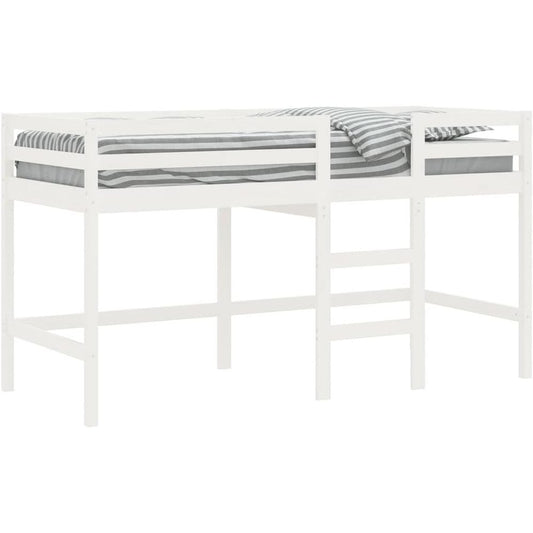 265471 - vidaXL Kornizë Shtrati për Fëmijë me Shkallë 90×190 cm – E Bardhë