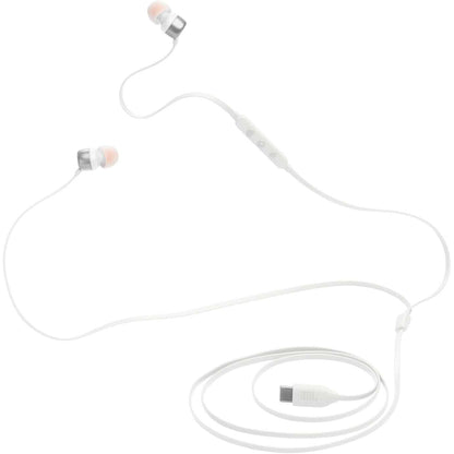 268696 - JBL TUNE 310 C, Kufje me Tel, Rezolucion të Lartë, Tingull i Pastër Basi JBL, Lidhje USB-C, Kabllo e Sheshtë, Telekomandë me Mikrofon, E Bardhë