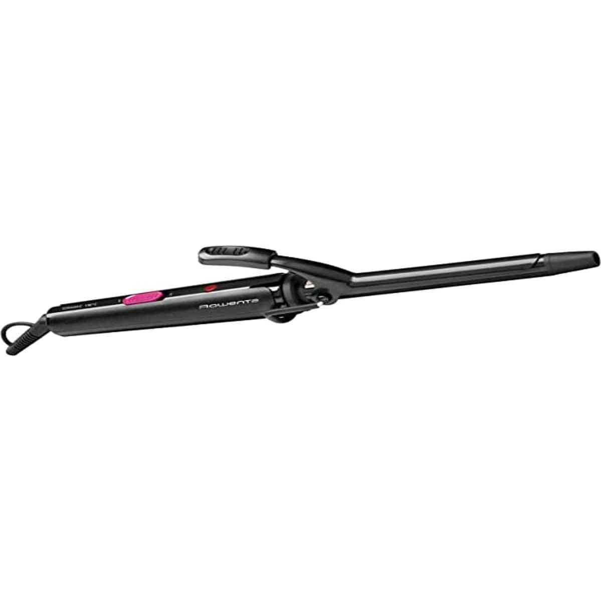 317267 - HEKUR KAÇURRELASH ROWENTA 16 MM PËR FLOKË, 25W, VESHJE QERAMIKE, TEMPERATURA 180°C, TREGUES NGROHJEE, MAJË E FTOHTË, KAÇURRELA TË PËRCATUARA, REZULTATE TË SHPEJTA, E ZEZË DHE FUKSI, CF2133F0