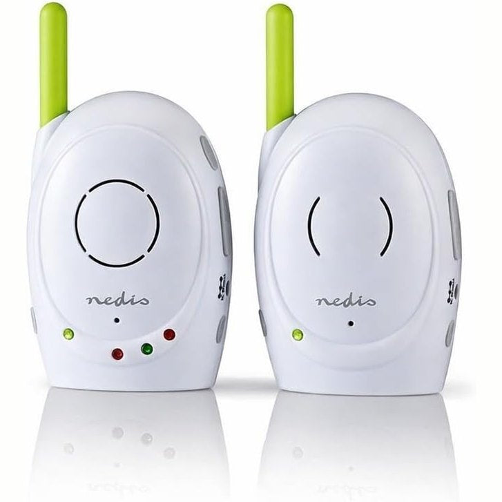 266465 - NEDIS Monitor për bebe Audio, pa tel, funksion bisede dypalëshe, rreze veprimi 300 m, Set me 2 copë, Jeshile/E bardhë