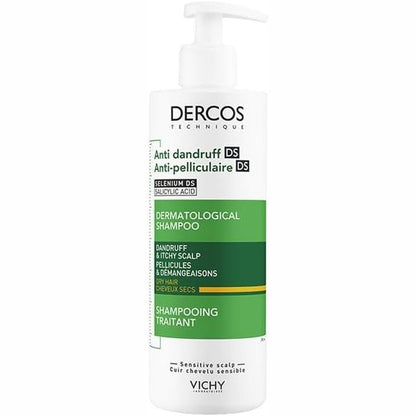 316658 - VICHY Dercos Shampo Kundër Zbokthit DS, 390 ml, për zbokth dhe kruarje, flokë të tharë