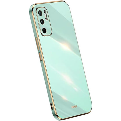 274021 - RANKONE Mbështjellëse Telefoni e Përshtatshme për Redmi Note 10 5G / POCO M3 Pro 5G (6.5 inç), prej Silikoni me Kornizë të Elektrolizuar - Jeshile