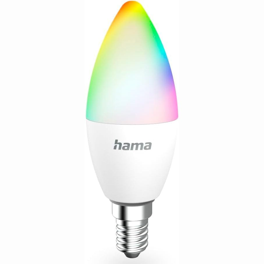 257366 - HAMA Llambë inteligjente E14, 4.9W, RGB dhe e bardhë, Wi-Fi, e pajtueshme me Alexa, Google Assistant