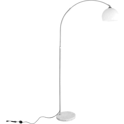 183264 - CCLIFE Llambë LED E27 me Hark, e Rregullueshme në Lartësi 145-220cm, me Bazë Mermeri, Ngjyra e Bardhë/Portokalli, Llambë Dyshemeje