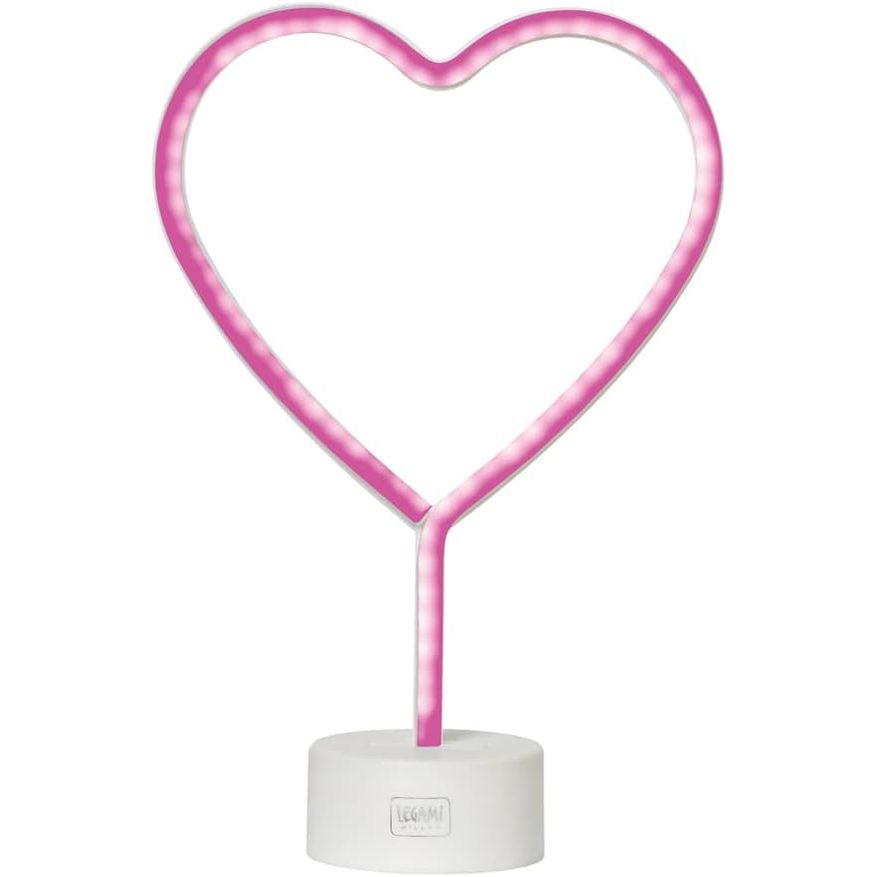 197530 - LEGAMI - Llambë LED me Efekt Neoni, 'Është një Shenjë' 30.5 cm, Formë Zemre, Furnizim me Energji të Dyfishtë: Kabll USB (Përfshirë) ose Bateri (Jo të Përfshira), Njësi Tavoline, Dritë Shumëngjyrëshe