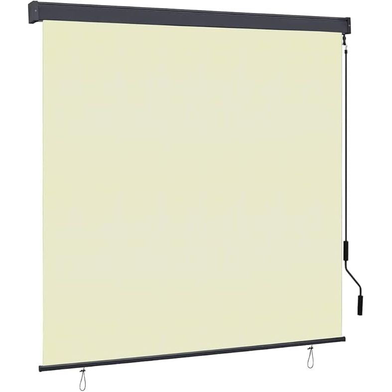 270129 - vidaXL Perde me Rrotull Krem 180 x 250 cm prej pëlhure dhe alumini, Perde me Rrotull Drejtkëndëshe Moderne për Jashtë,