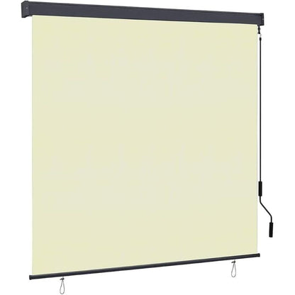270129 - vidaXL Perde me Rrotull Krem 180 x 250 cm prej pëlhure dhe alumini, Perde me Rrotull Drejtkëndëshe Moderne për Jashtë,