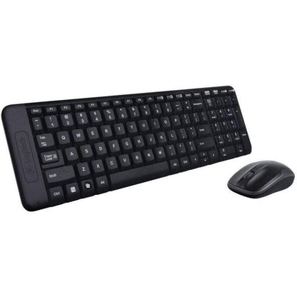 268328 - LOGITECH MK220 Kombinim kompakt tastiere dhe mausi pa tel, 2.4 GHz, marrës USB Unifying, jetëgjatësi baterie 24-mujore, QWERTY në spanjisht, e zezë