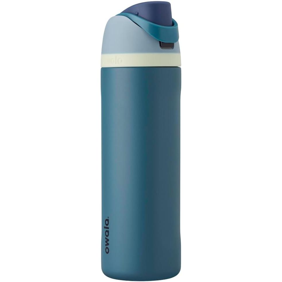 221669 - Owala Shishe uji e izoluar prej çeliku inox FreeSip me kashtë, 710 ml, pa BPA, ideale për sporte, fitnes, aktivitete në natyrë dhe udhëtime, Xhinse
