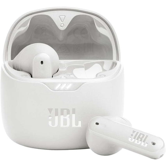 272828 - JBL TUNE FLEX TWS - Kufje pa tel, të papërshkueshme nga uji dhe me anulim zhurmash - të bardha - Deri në 32 orë dëgjim muzike