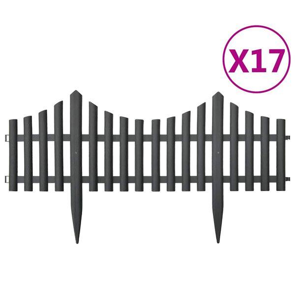 212548 - VidaXL Bora Lëndinë 17 copë Antracit 10 m PP