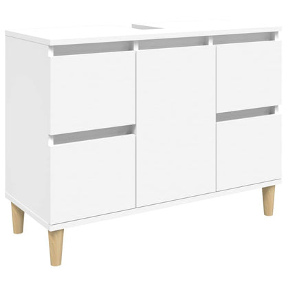 265119 - vidaXL Dollap Lavamani i Bardhë 80x33x60 cm Dru i Inxhinieruar