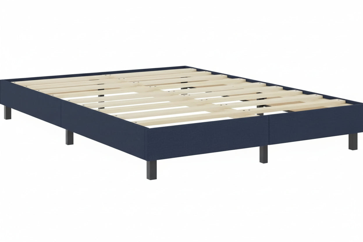 181632 - Kornizë Shtrati Boxspring vidaXL, Ngjyrë Gri, 140 x 200 cm, Material Pëlhurë