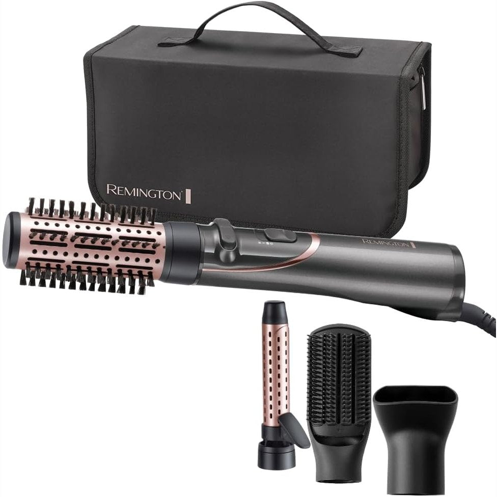 289502 - REMINGTON Furçë me ajër të nxehtë rrotulluese AS8606, Stilizues jonik 3-në-1, 4 aksesorë