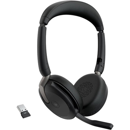 319301 - JABRA Evolve2 65 Flex - kufje stereo pa tel me Bluetooth, teknologji Jabra ClearVoice me anulim zhurme dhe ANC hibride, të çertifikuara për MS Teams, të zeza