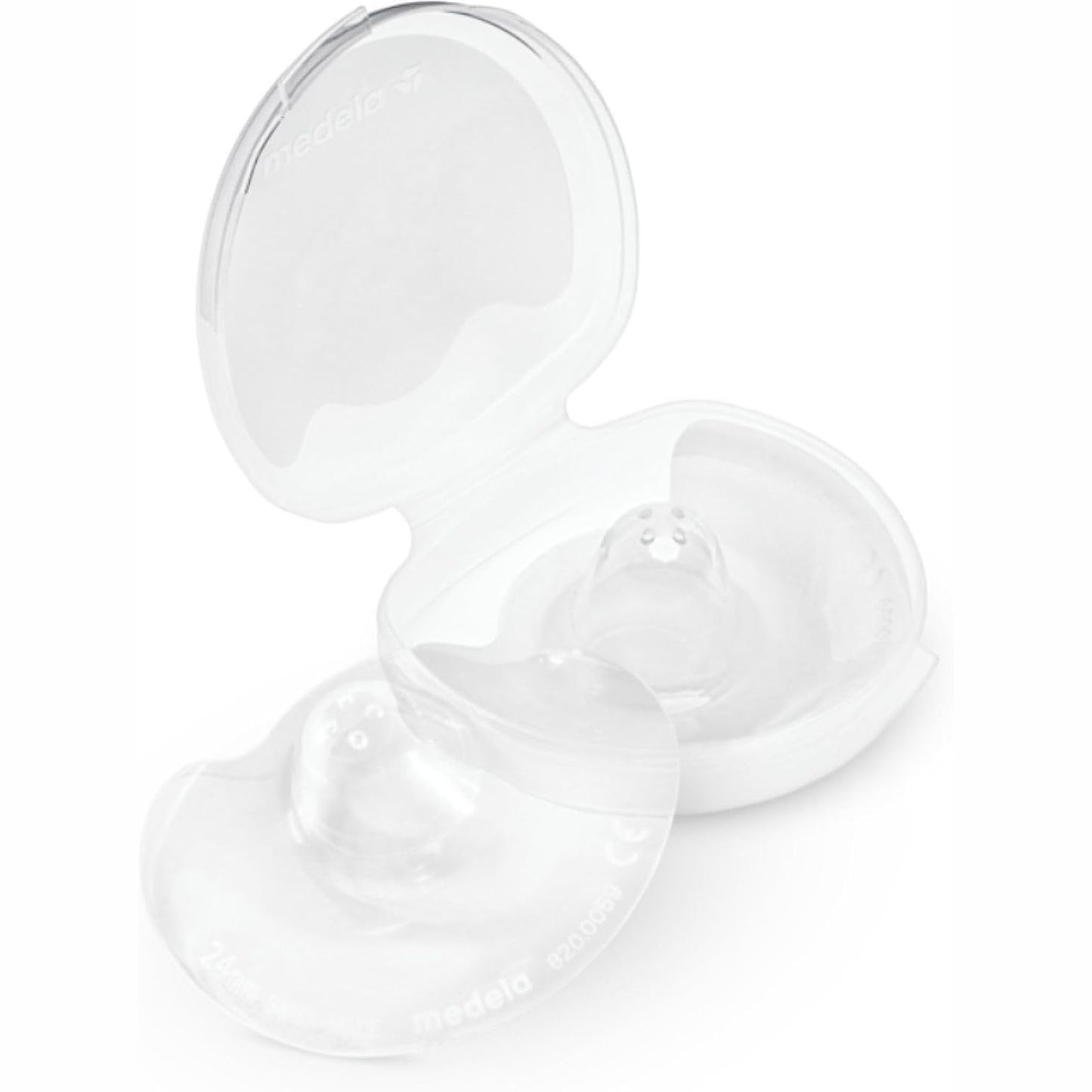 275857 - MEDELA Mbrojtëse për gjoksin Contact prej silikoni, dizajn i butë dhe ultra i hollë, Pa BPA, 1 pako me 2 mburoja (20 mm) dhe kuti ruajtjeje