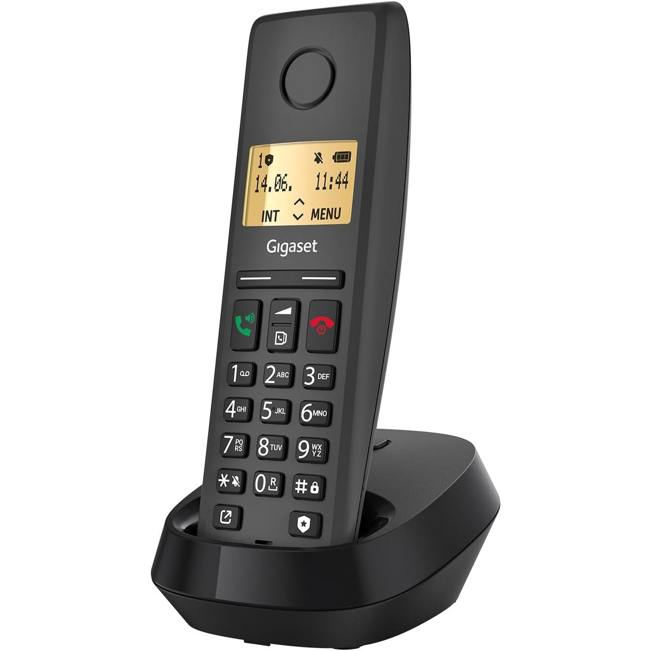 273556 - GIGASET PURE 220, Telefon DECT me buton bllokimi thirrjesh, funksion pa duar, pajtueshëm me aparatin e dëgjimit, libër adresash 80 kontakte, e zezë antracit