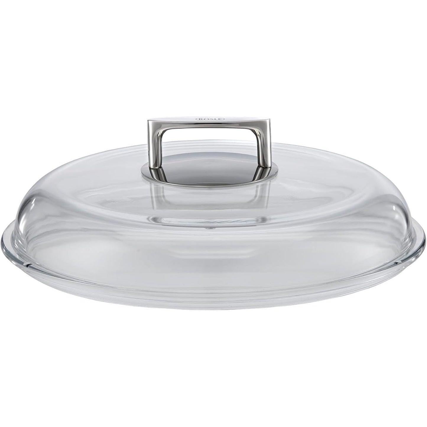 236061 - RÖSLE SILENCE - Kapak qelqi borosilikat, Kapak tenxhereje me cilësi të lartë me dorezë çeliku inox 18/10, 28 cm, rezistent ndaj temperaturës deri në 260 °C, i përshtatshëm për lavastovilje