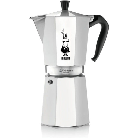 245213 - BIALETTI Moka Express, Makina për espresso, 800ml (18 gota), alumini, argjendi