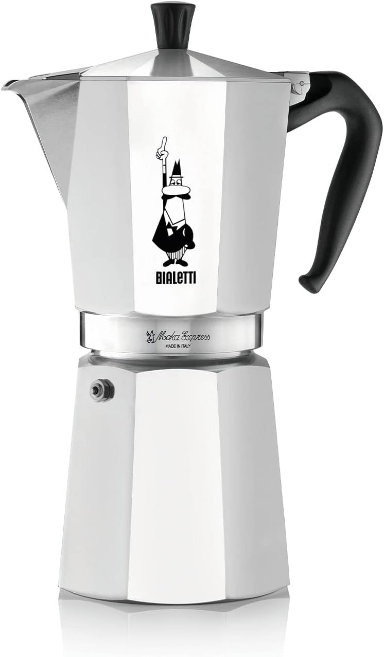 255121 - BIALETTI Moka Express, makina për espresso, kapacitet 800ml (18 gota), alumini, argjendi