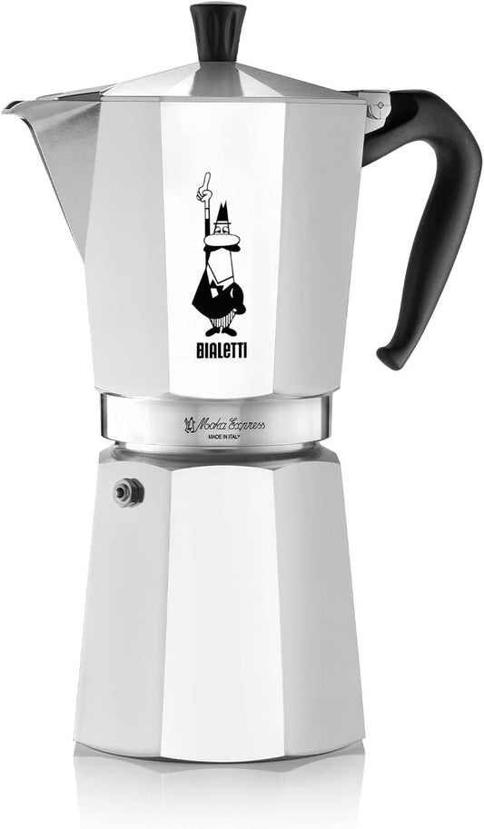 255121 - BIALETTI Moka Express, makina për espresso, kapacitet 800ml (18 gota), alumini, argjendi