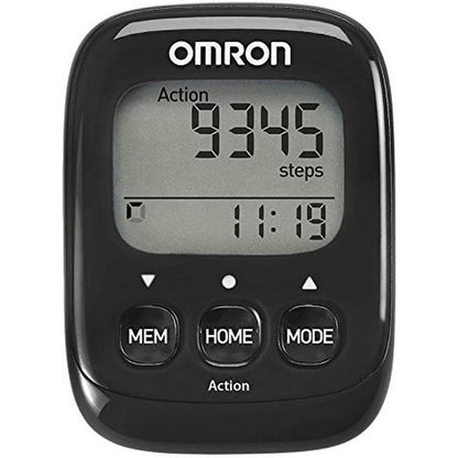 307523 - OMRON Pedometër Walking Style IV, i zi, sensor 3D, mat hapat, distancën dhe kaloritë e djegura