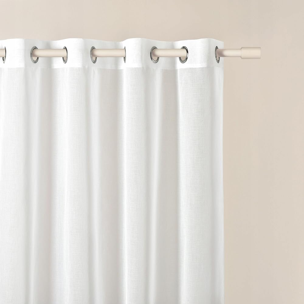 185054 - ROOM99 Perde Transparente Novelia, 140x230cm, për Dhomë Gjumi apo Ndenjeje, Materiali: Voile, Ngjyra: E Bardhë, 2 Copë