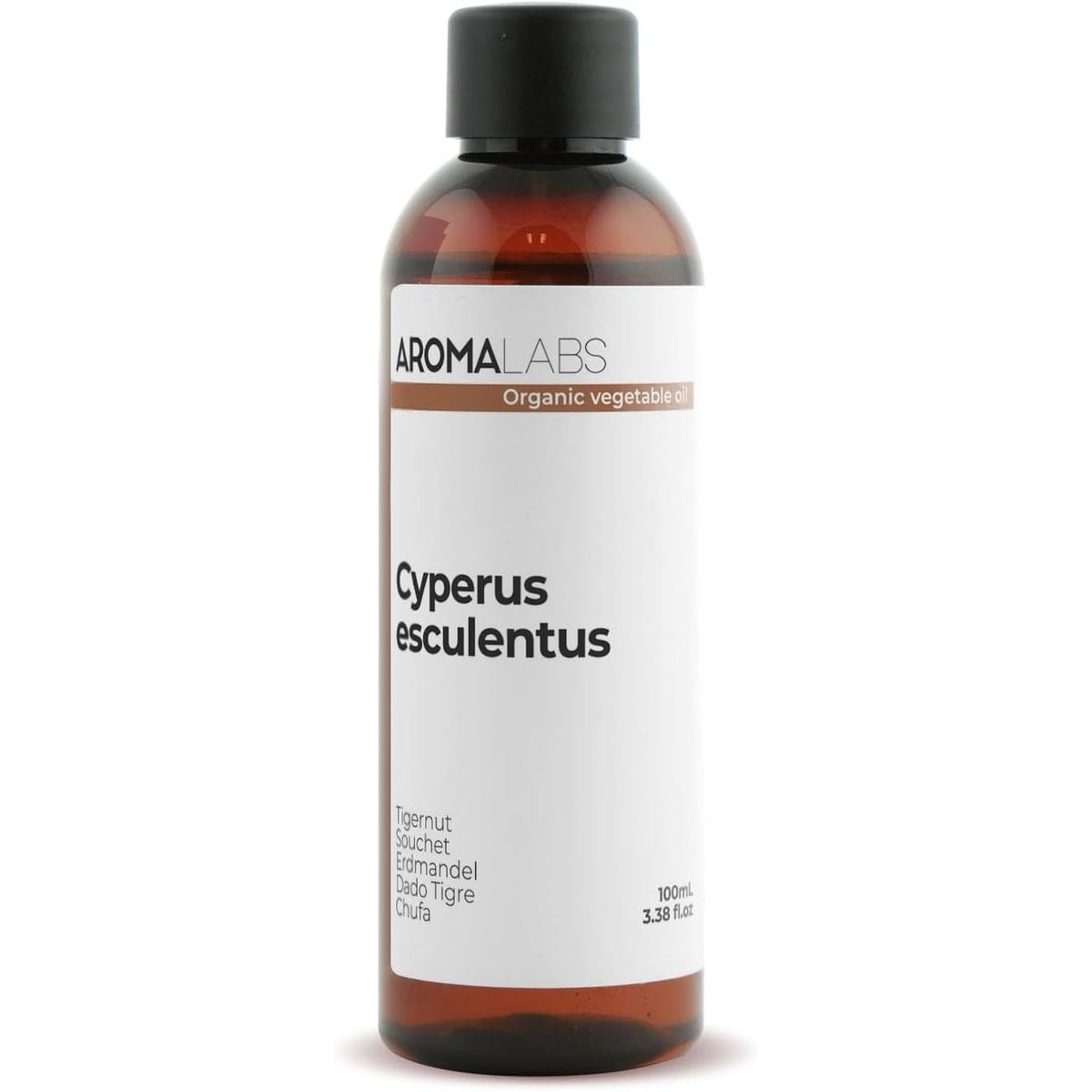 318077 - AROMA LABS Vaj Tigri Organik (Cyperus esculentus) - 100 mL, Vaj Perimesh i Virgjër, i Certifikuar nga Cosmos, Prodhuar në Francë