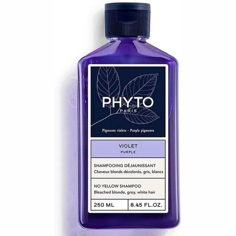 275734 - PHYTO Shampo Kundër Zverdhjes 250ml - Flokë Bjondë, Gri dhe të Bardhë - 90% Përbërës Natyral - Neutralizon Tonet - Lë Flokët të Butë dhe të Shkëlqyeshëm.