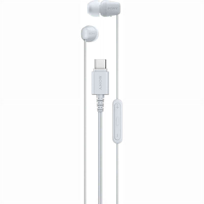 268690 - SONY IER-EX15C, Kufje me Kabllo USB-C, Mikrofon, Për Android, iPhone, Laptop, PC, Kabllo që Nuk Ngatërrohet, E Bardhë