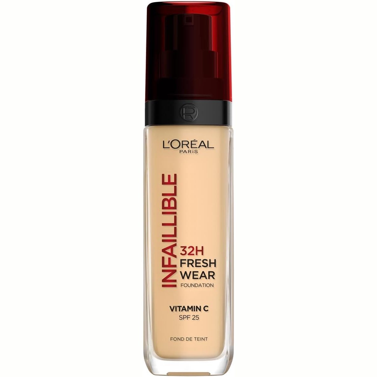 272122 - L'ORÉAL PARIS Grim Fondatinë e lëngshme e papërshkueshme nga uji dhe që zgjat shumë me SPF 25, Infallible 32H Fresh Wear, 130 Cool, 30 ml