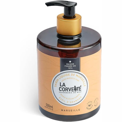 301186 - LA CORVETTE - Sapun i lëngshëm La Corvette Orange Blossom - 500 ml - Sapun për duar dhe trup - 96% përbërës me origjinë natyrale
