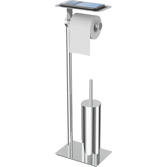 239482 - WZRUA Mbajtëse letre higjienike me furçë higjienike, Krom, Raft për peceta të lagura, Çelik inox SUS304