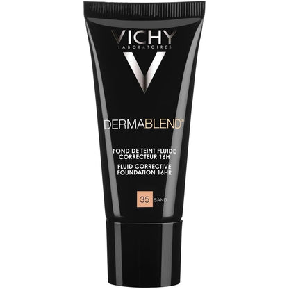 297212 - VICHY, DERMABLEND, FONDATINË KORREKTUESE ME MBULIM TË LARTË, PËR TË GJITHA LLOJTE E LËKURËS, NUANCA: 35 SAND, 30 ML
