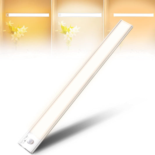 168398 - AIQINU Dritë LED e rikarikueshme nën dollap, me 120 LED dhe sensor lëvizjeje, llambë dollapi me errësim dhe shirit ngjitës magnetik, i përshtatshëm për kuzhinë, shkallë, korridore