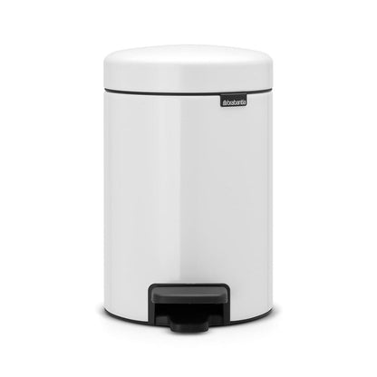 214237 - BRABANTIA Kosh plehrash me pedale, çelik inox, i bardhë, 17 x 23.5 x 26.4 cm, 3 L