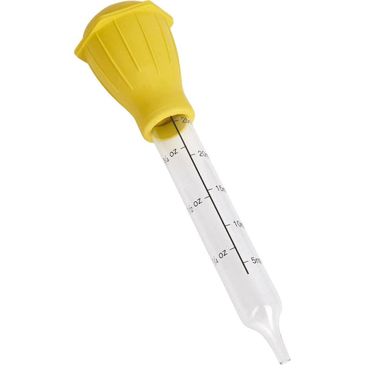 202740 - KC - Shiringë Klasike Blu për Mish Baster, 30 Centimetra, Materiale: Qelq dhe Gomë