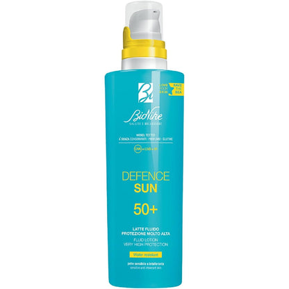 271850 - BIONIKE Defence Sun - Lëng qumështi kundër diellit për trup për lëkurë të ndjeshme dhe intolerante SPF 50+, 200 ml