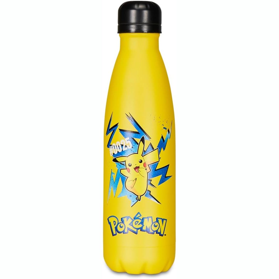 241229 - Pokémon Shishe uji e izoluar për fëmijë me pipë, 460 ml, pa BPA, çelik inox, e përshtatshme për parashkollor dhe shkollë fillore, mban pijet të ngrohta deri në 24 orë