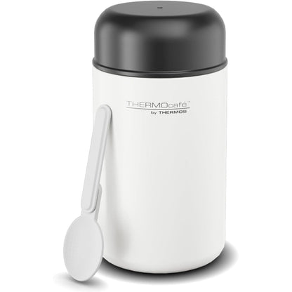 185250 - THERMOS - THERMOcafé TC DAILY JAR për Ushtimin, 0.40L, çelik Inox, Nuk përmban BPA, me Lugë, Bardhë, E mban Ushqimin të Ngrohtë për 6 Orë dhe të Ftohtë për 12 Orë, Përdoret në Zyra dhe në Lëvizje, E papërshkueshme nga Rrjedhjet