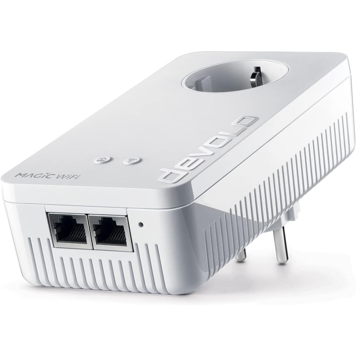 310204 - DEVOLo Adaptor Zgjerimi WiFi Magic 1, Adaptor WLAN Powerline, deri në 1,200 Mbit/s, Mesh WiFi, 2 Porta LAN, dLAN 2.0, e bardhë