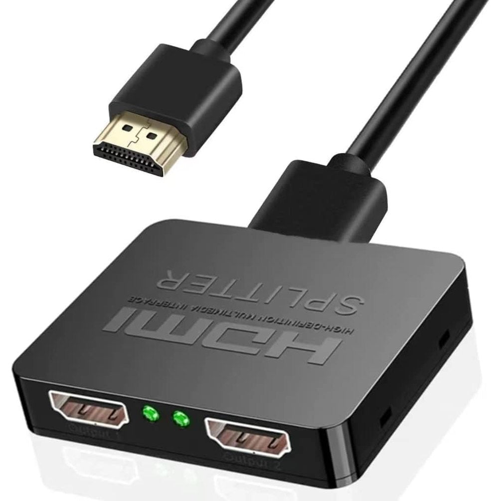 268958 - Ndarës HDMI 1 deri në 2, 4K 3D, Adaptor për Monitorë të Dyfishtë, 2 Porta për PS3/4, Xbox, DVD, HDTV, Projektor