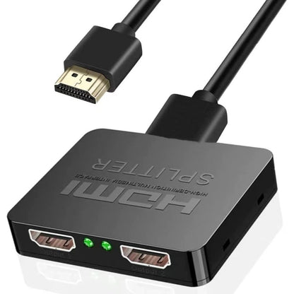 268958 - Ndarës HDMI 1 deri në 2, 4K 3D, Adaptor për Monitorë të Dyfishtë, 2 Porta për PS3/4, Xbox, DVD, HDTV, Projektor